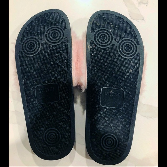 NWOT Ike Behar Faux-Fur Slide Sandals - Picture 10 of 10